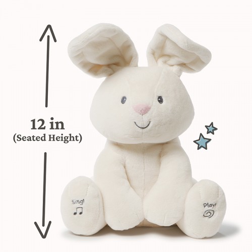 Gund Flora the Bunny Animated Plush Toy 12" | 0 month+ | Peek-a-boo Plush Toy | Baby Soft Toy | Stuffed Toy